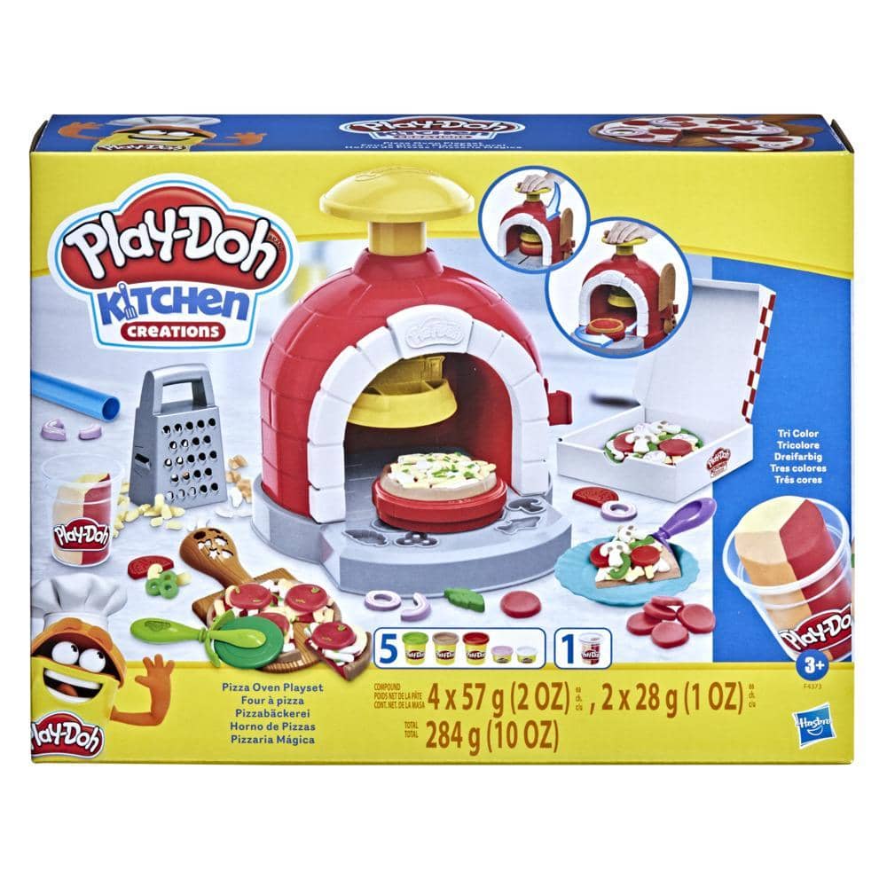 Play-doh - Kitchen Creations Pizza Oven Playset With 6 Cans Of Modeling Compound And 8 Accessories Hasbro