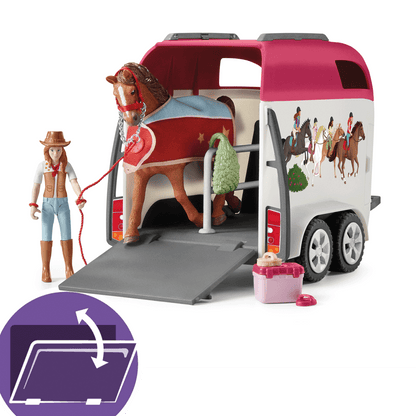 Schleich - Horse Adventures With Car And Trailer Animal Figurine Playset