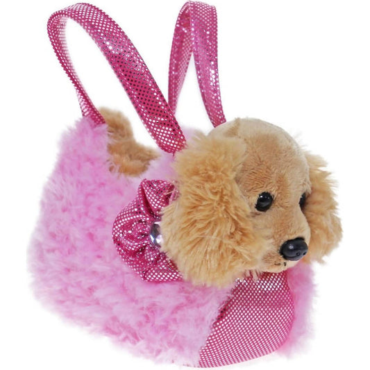 Cotton Candy - Fancy Pals Cocker Spaniel In Pink Fluffy Bag