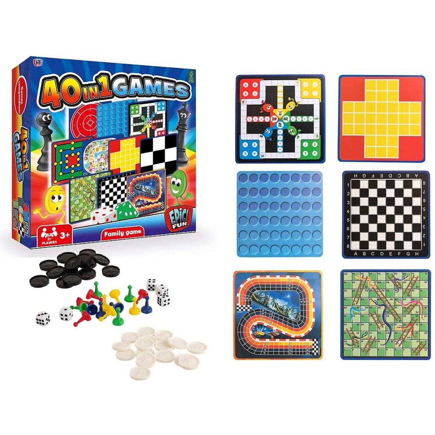 Hti -  Toys - Games 40-in-1 Family Games