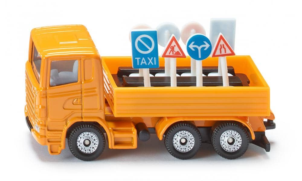 Siku -  Die-Cast Road Maintenance Truck With Load-Up Accessories - 1:87 Scale Utility Vehicle
