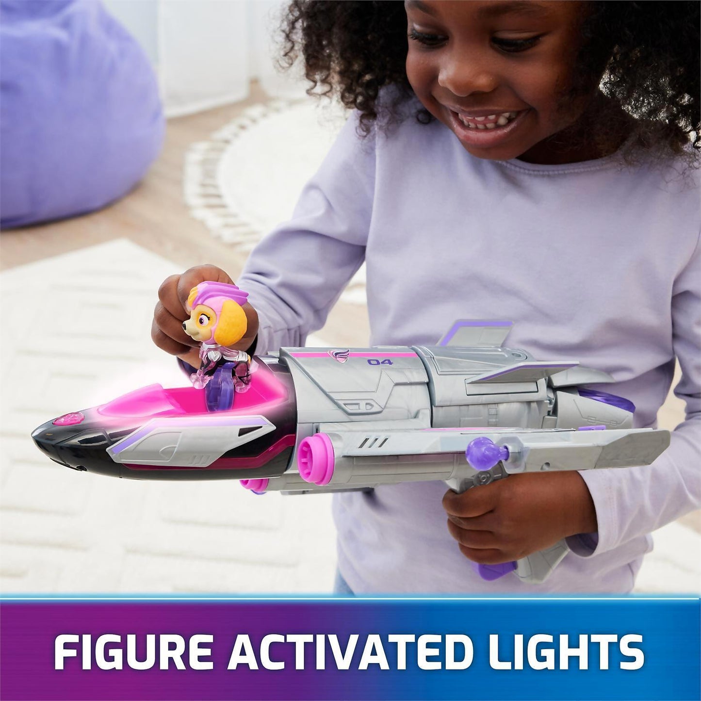 Paw Patrol - The Mighty Movie Transforming Rescue Jet With Skye - Spin Master