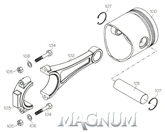 180207F (MAGNUM ENGINE PART) PISTON PIN