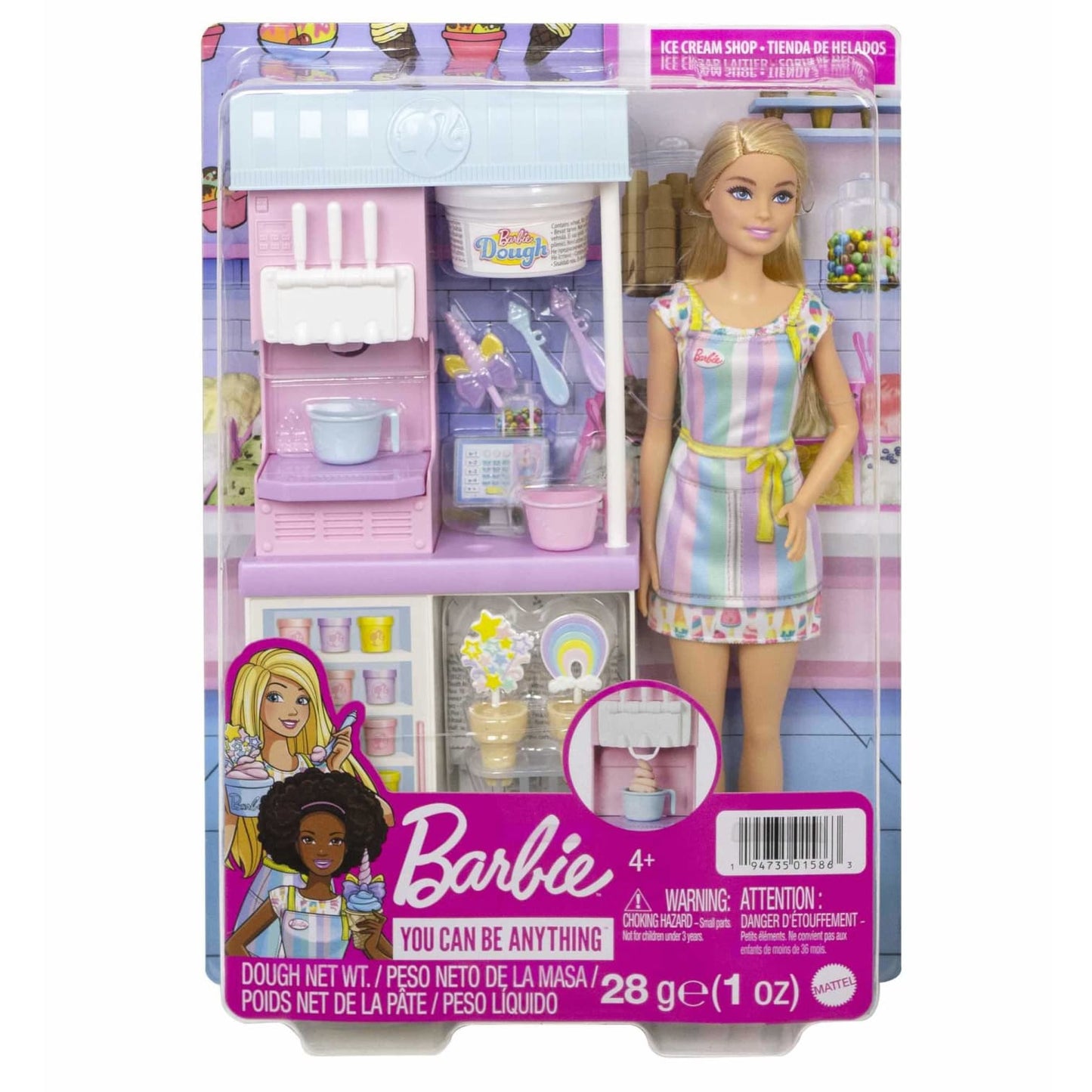 Barbie -  Ice Cream Shop Playset  Mattel