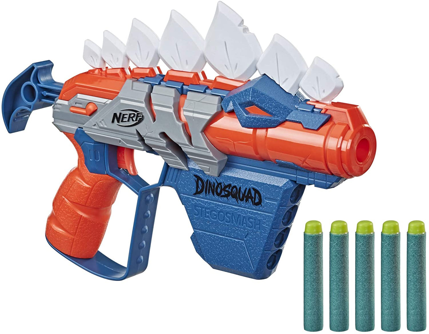 Nerf -  Dinosquad Stegosmash Dart Blaster Dinosaur Design Stegosaurus Spikes Hasbro