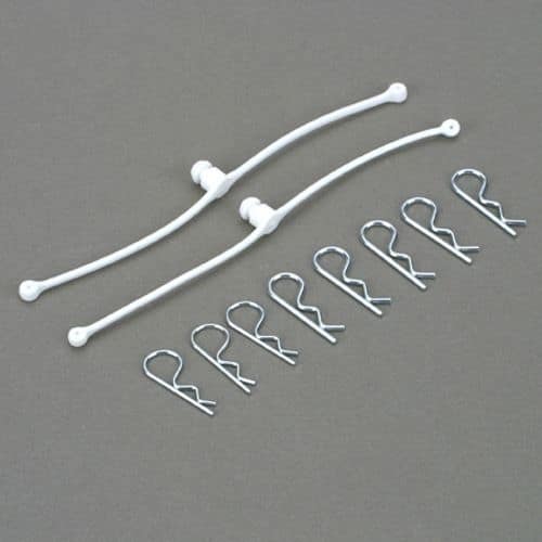 DUBRO -  BODY KLIP RETAINERS WHITE 2PCE  2246