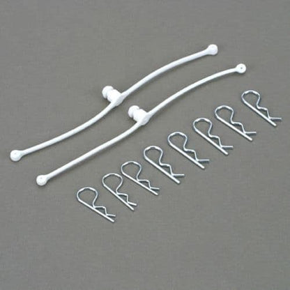 DUBRO -  BODY KLIP RETAINERS WHITE 2PCE  2246