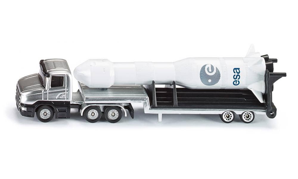 Siku - Low Loader With Rocket Transport  Load-up