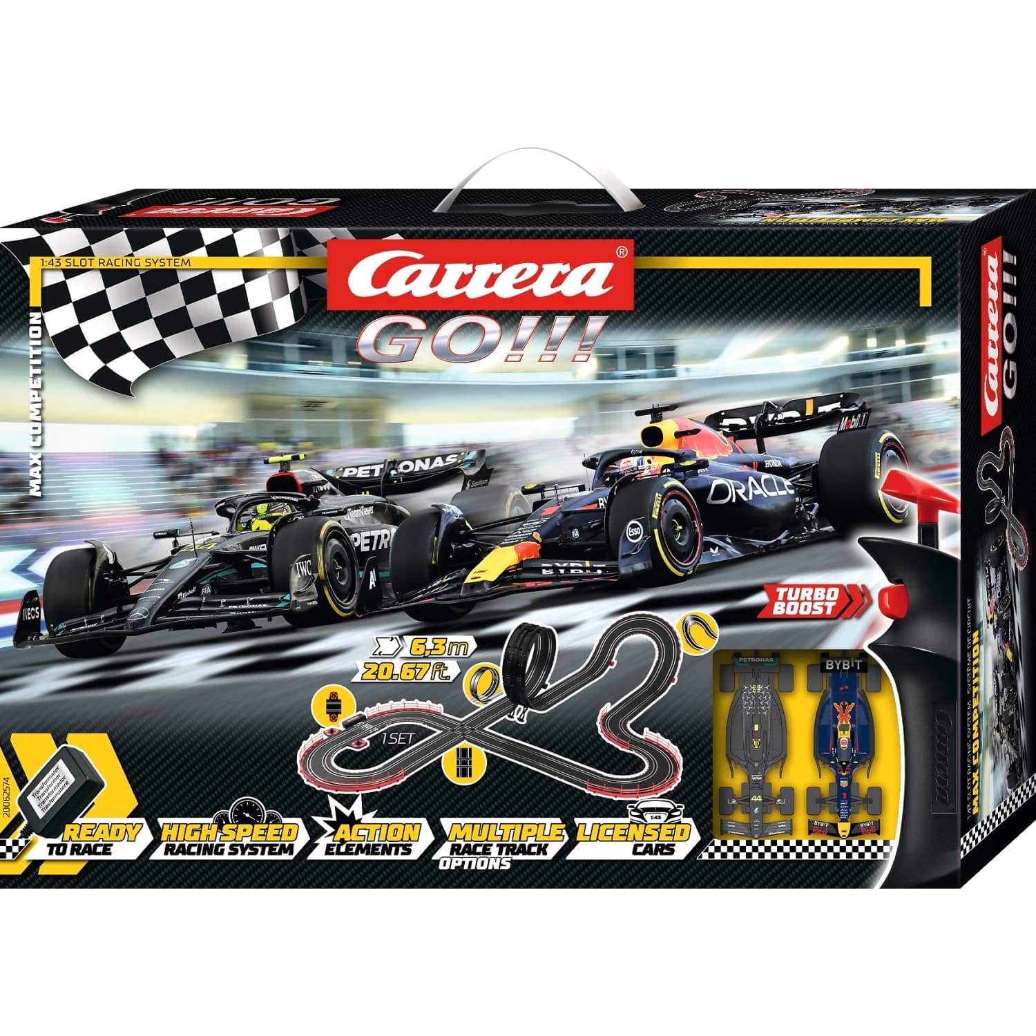 Carrera - GO 1:43 - Max Competition - Slot Car Set