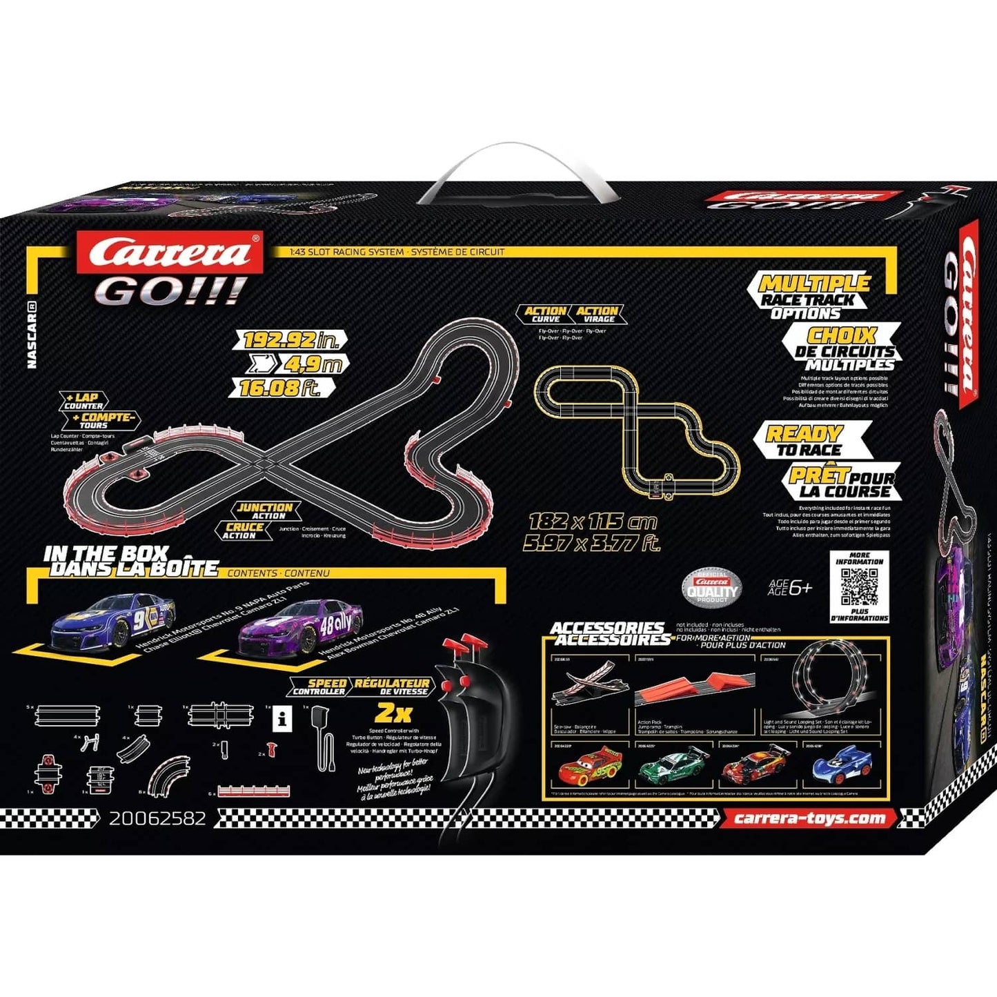Carrera -  GO 1:43 - NASCAR Talladega Competition - Slot Car Set