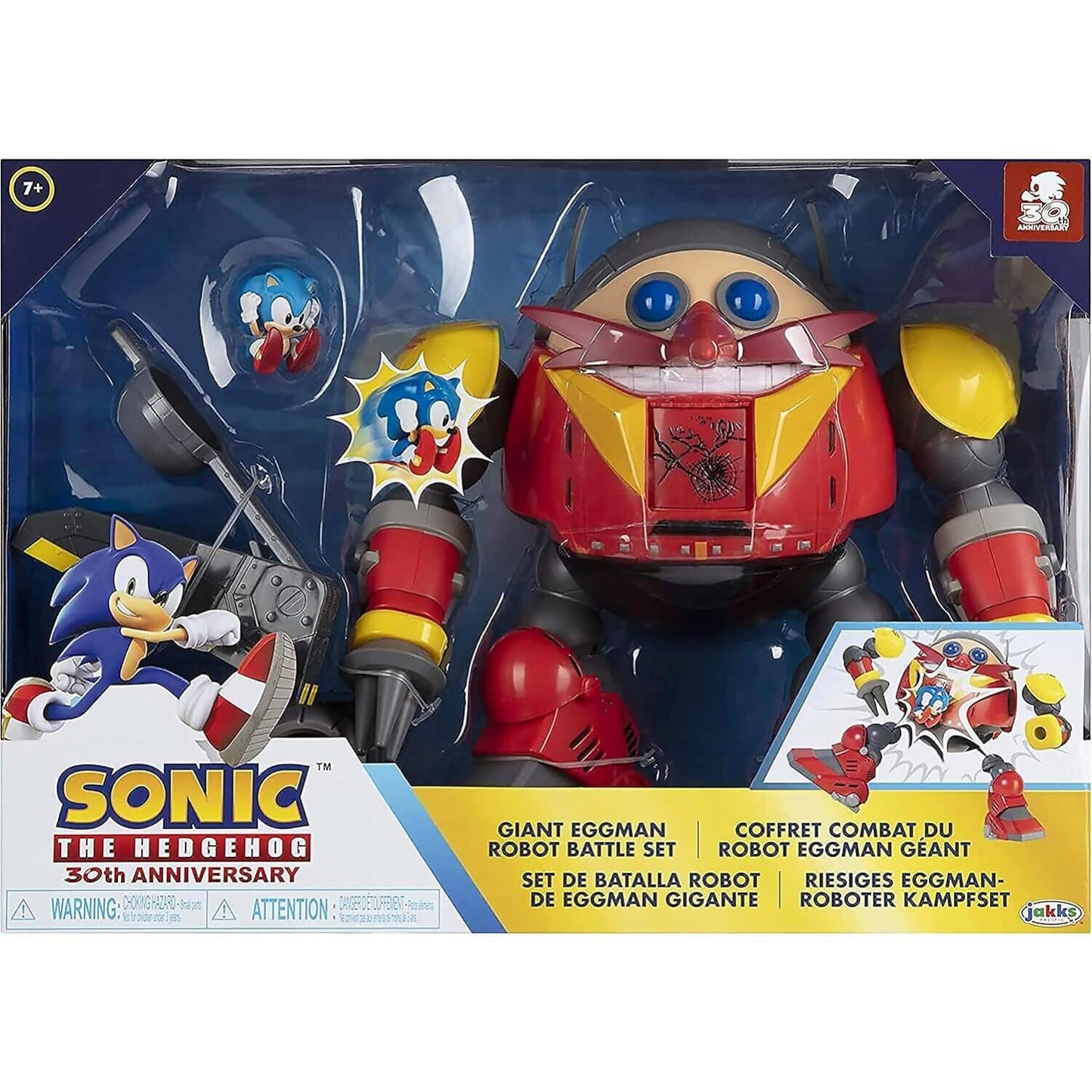 Sonic -  The Hedgehog - Giant Eggman Robot Battle Set With Catapult