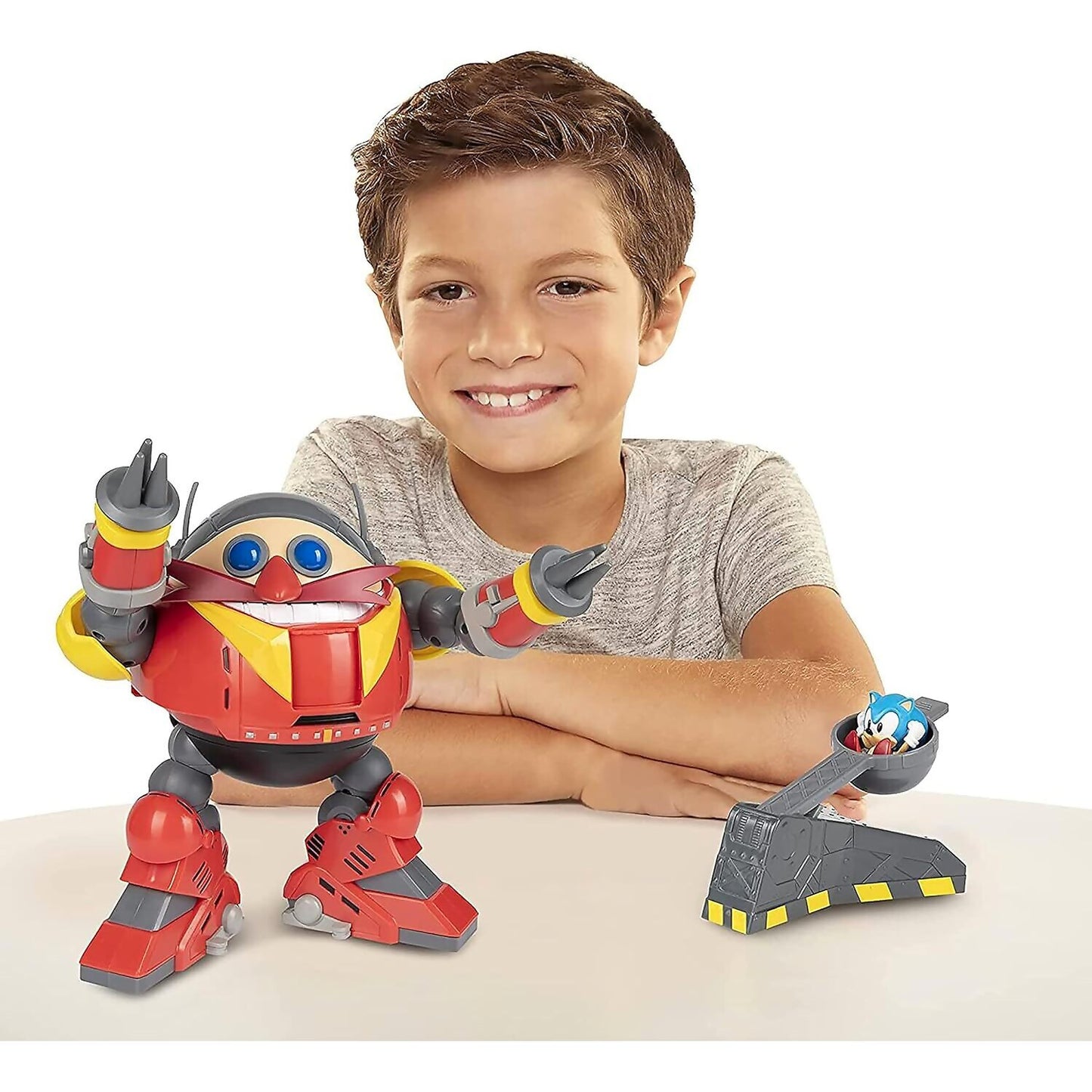 Sonic -  The Hedgehog - Giant Eggman Robot Battle Set With Catapult
