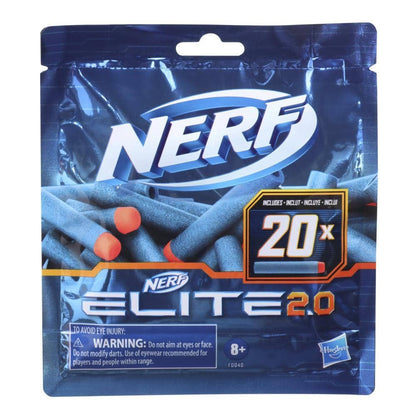 Nerf -  Elite 2.0 20-dart Refill Pack -- Includes 20 Official Nerf Elite 2.0 Darts Compatible With All Nerf Elite Blasters