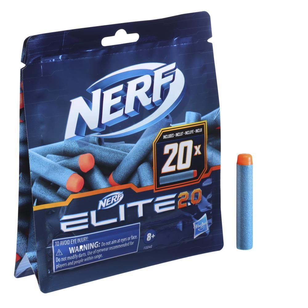 Nerf -  Elite 2.0 20-dart Refill Pack -- Includes 20 Official Nerf Elite 2.0 Darts Compatible With All Nerf Elite Blasters