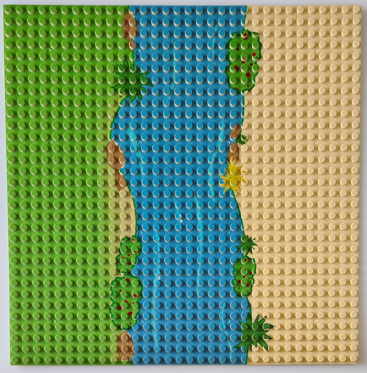 BASEPLATE 32x32 Studs River Straight Generic Brand