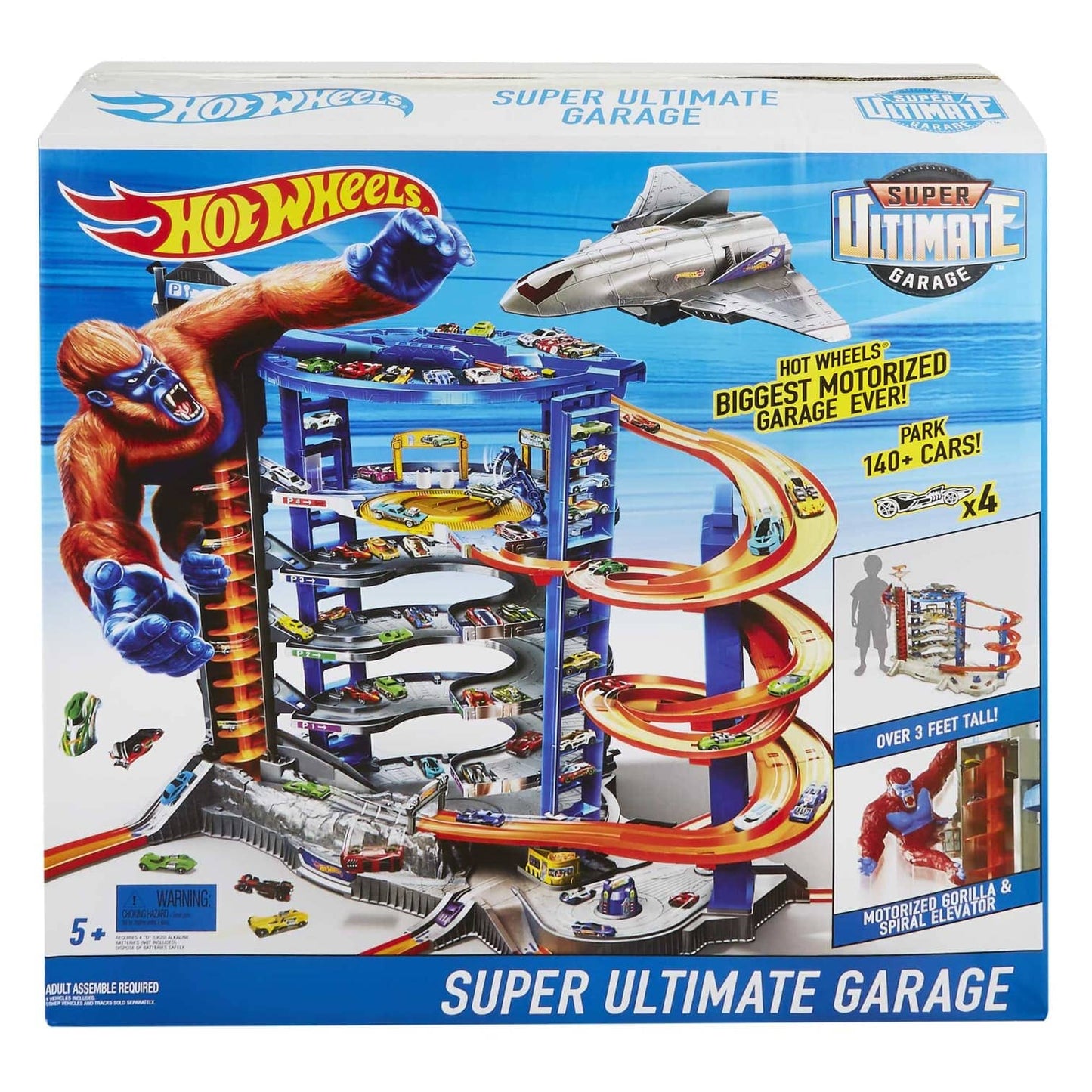 Hot Wheels - ® - Track Set With 4 1:64 Scale Toy Cars Super Ultimate Garage Over 3-Feet Tall  Mattel