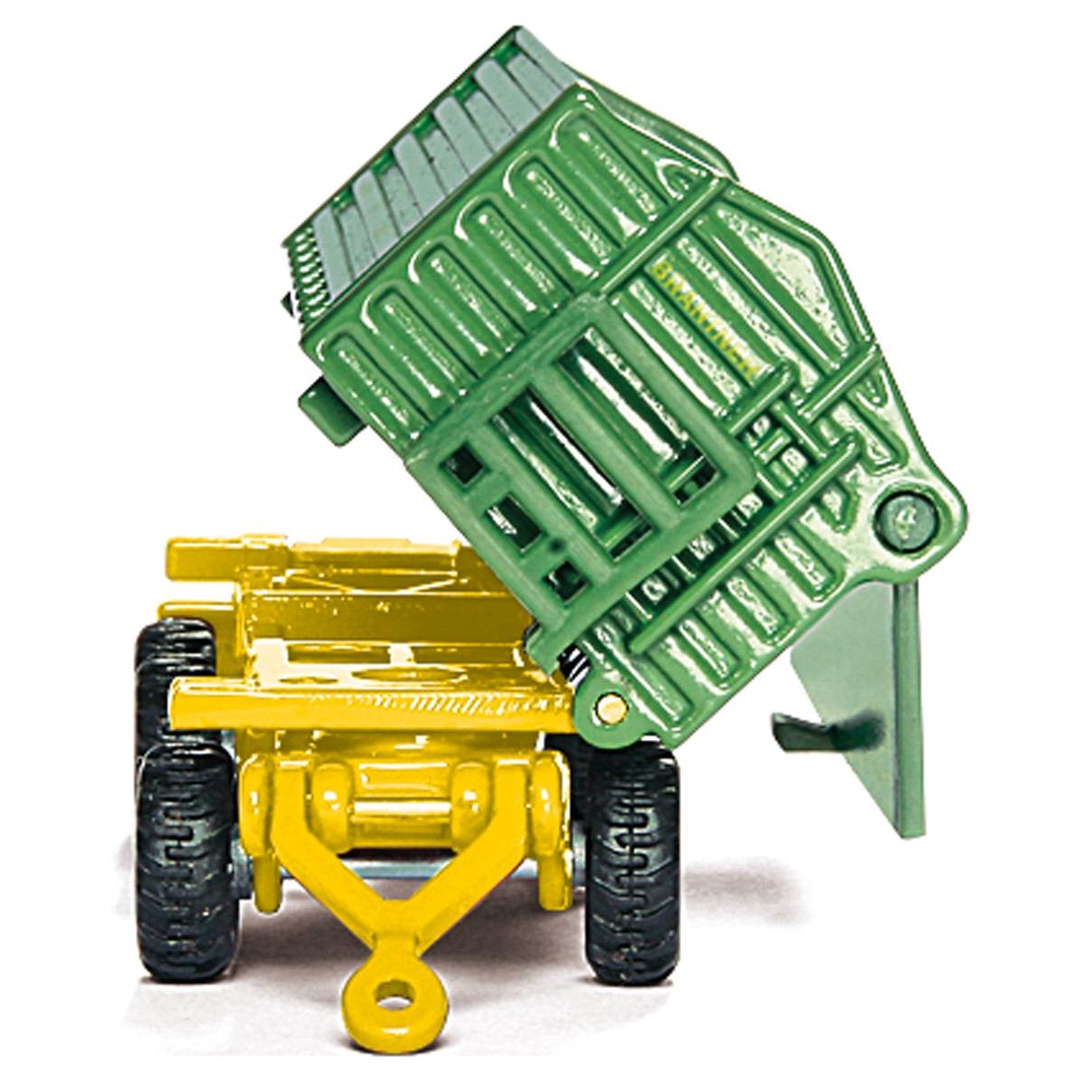 Siku -?John Deere With Front Loader And 3 Axle Tipple Trailer Die-Cast Model