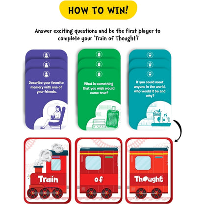 Skillmatics - Card Game Train Of Thought Game Fun For Outdoors Travel Game Nights