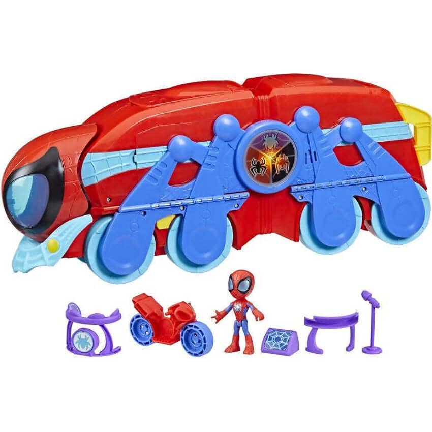 Marvel - Spidey And His Amazing Friends Spider Crawl-r 2-in-1 Deluxe Headquarters Playset - Hasbro
