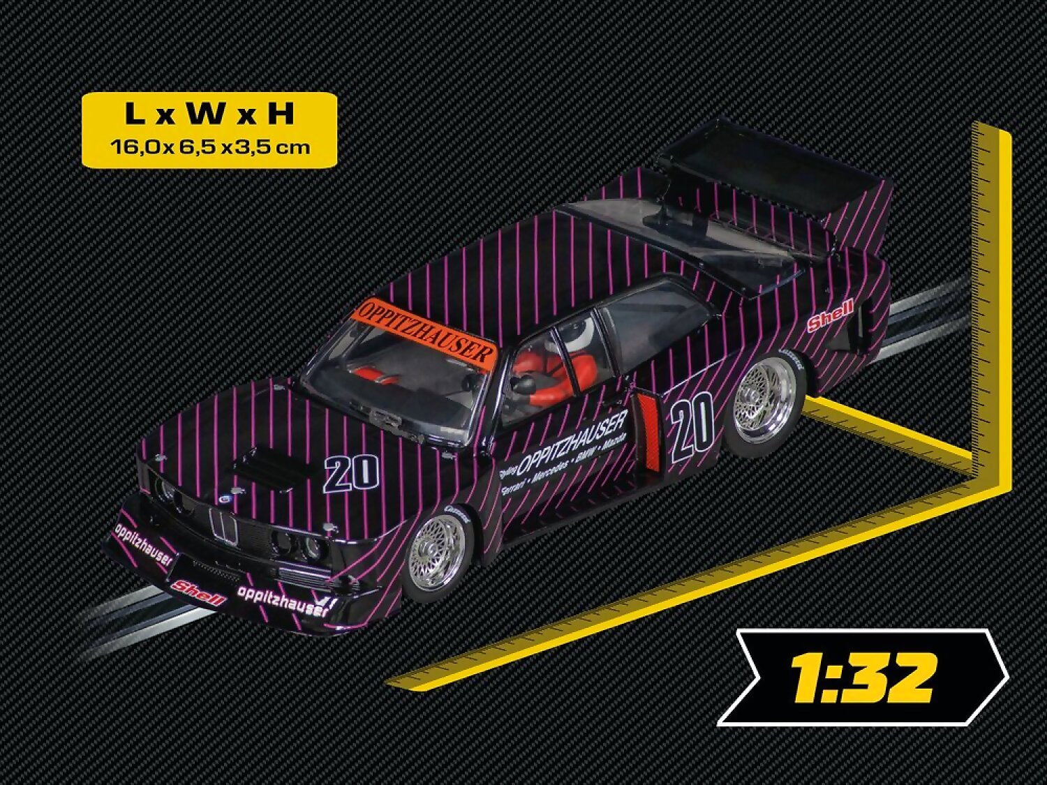 Carrera - Evolution 1:32 - Bmw 320 Turbo Flachbau Oppitzhauser No.20 Slot Car Also Suits Scalextric