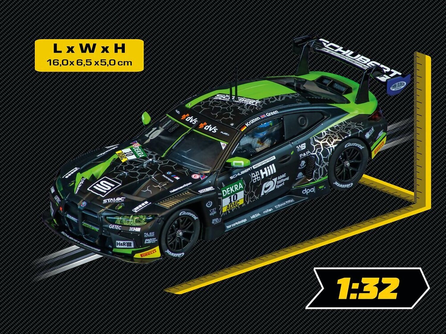 Carrera - Evolution 1:32 -n Bmw M4 Gt3 schubert Motorsport No.10 Slot Car Also Suits Scalextric