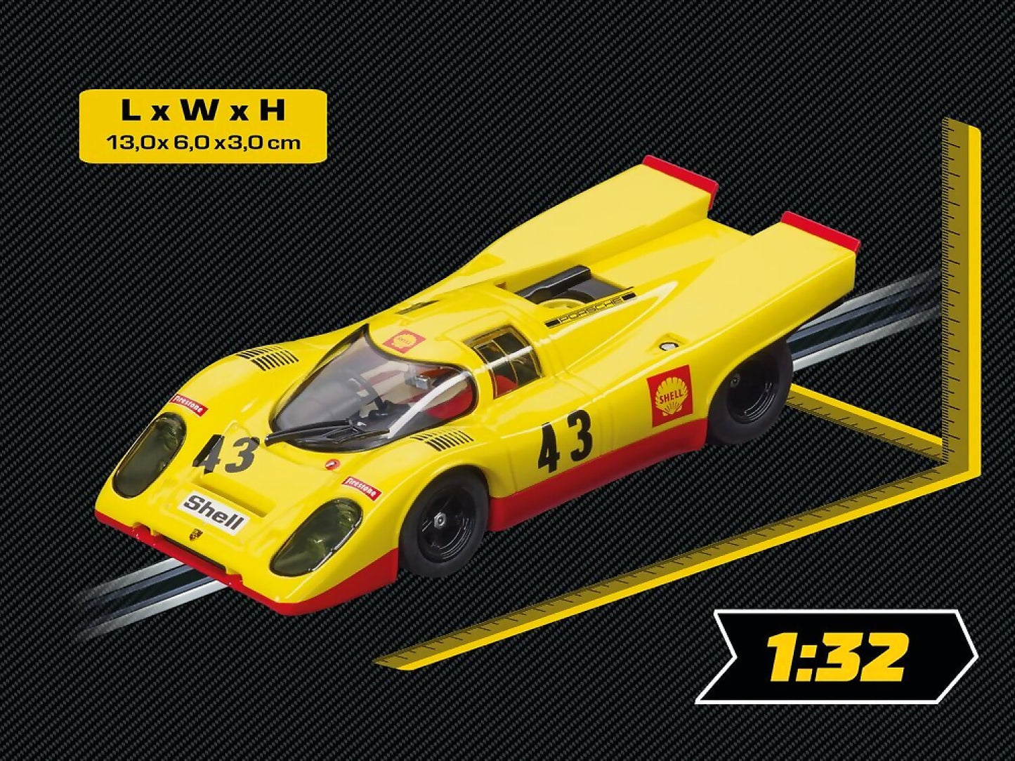 Carrera -  Evolution 1:32 - Porsche 917 Kh No.43 Slot Car Also Suits Scalextric
