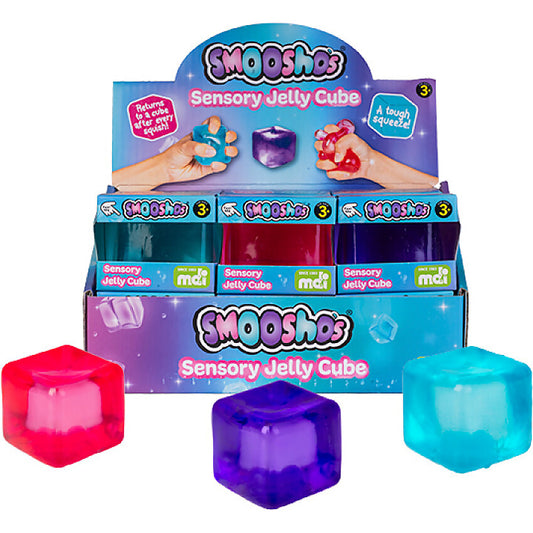 Smoosho's - Sensory Jelly Cube (1x Assorted Colour Chosen at Random)