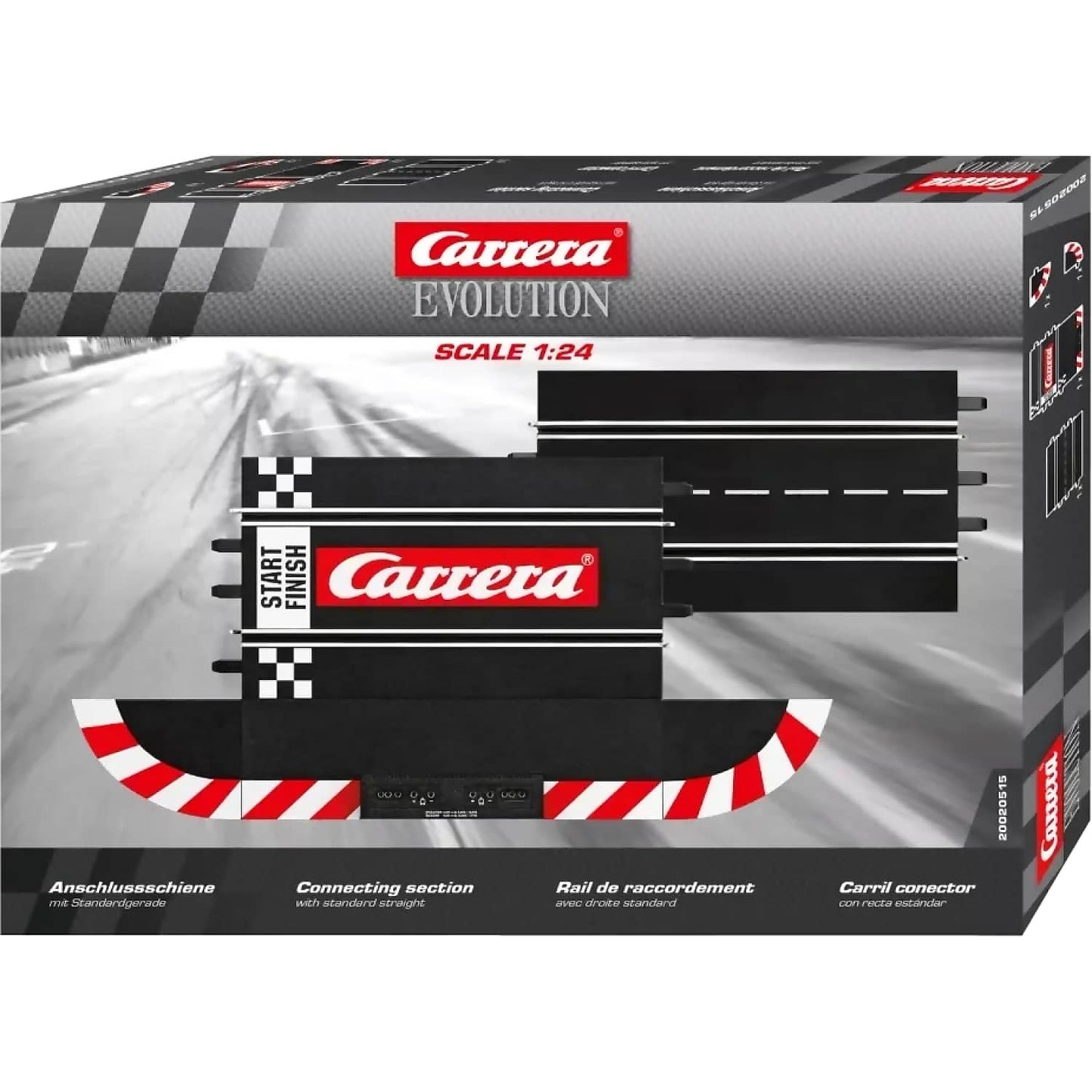 Carrera -  Evolution 1:24 Accessories - Evolution Connecting Section & Track Piece 34.5cm - Slot Car Track Accessories