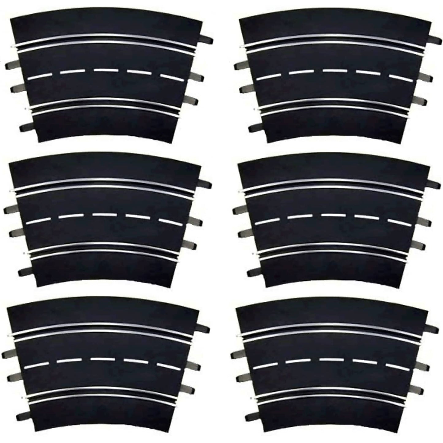Carrera -  Digital 1:32 Accessories - Curve Track 2/30° 6 x track sections corner set 30 degrees each - Slot Car Track Accessories also Suits 1:24 & Evolution
