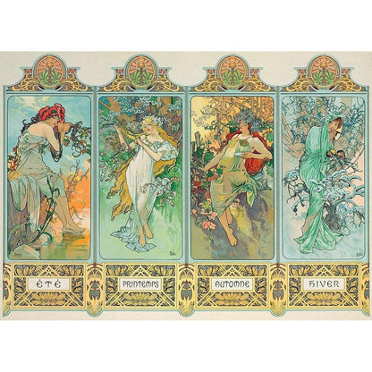 Eurographics - The Four Seasons (Variant 3) by Alphonse Mucha - Jigsaw Puzzle 1000 Pieces