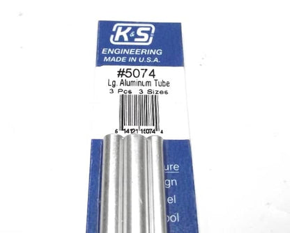K&S METAL #5074 ALUMINIUM TUBE 3/16+7/32+1:4 12'