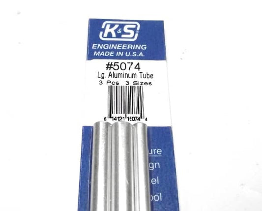 K&S METAL #5074 ALUMINIUM TUBE 3/16+7/32+1:4 12'