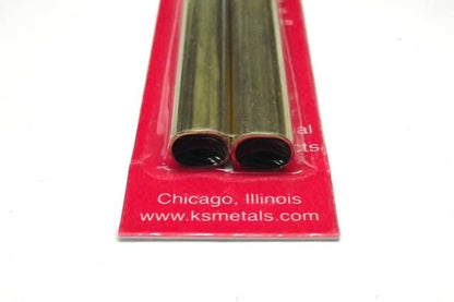 K&S METAL #5094 SMALL BRASS OVAL TUBE 2PCS