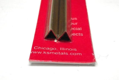 K&S METAL #5097 BRASS TRIANGLE TUBE 2PCS