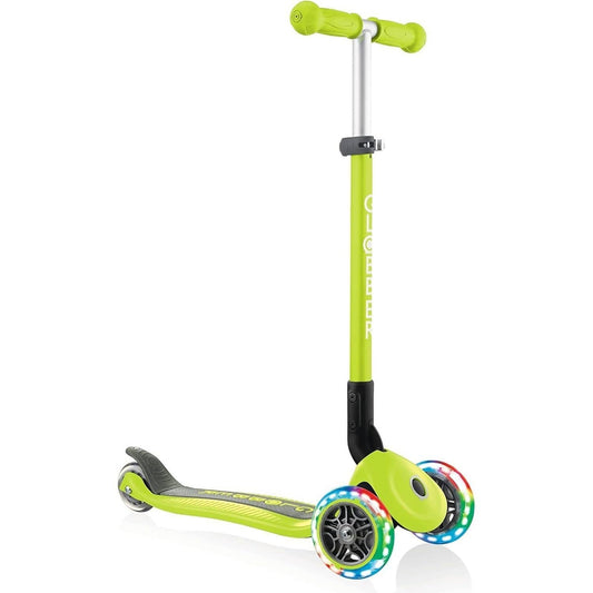 Globber - Primo Foldable Scooter Lights Lime Green