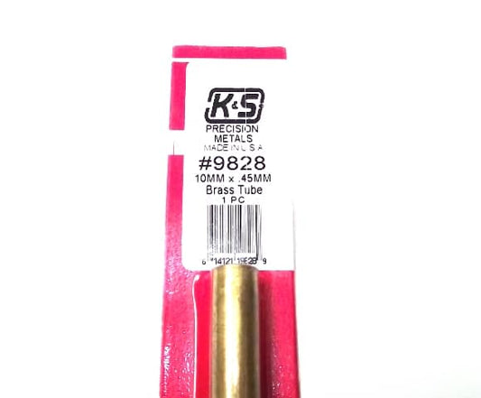 K&S METAL #9828 BRASS ROUND TUBE 10X300MM