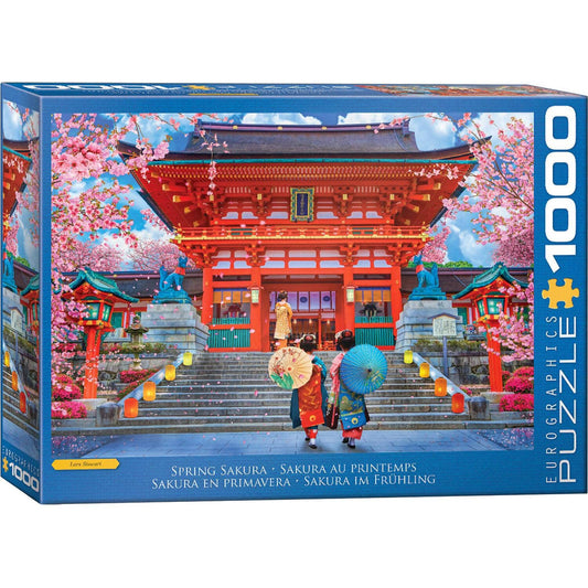 Eurographics - Spring Sakura By Artist Lars Stewart - Jigsaw Puzzle 1000 Pieces