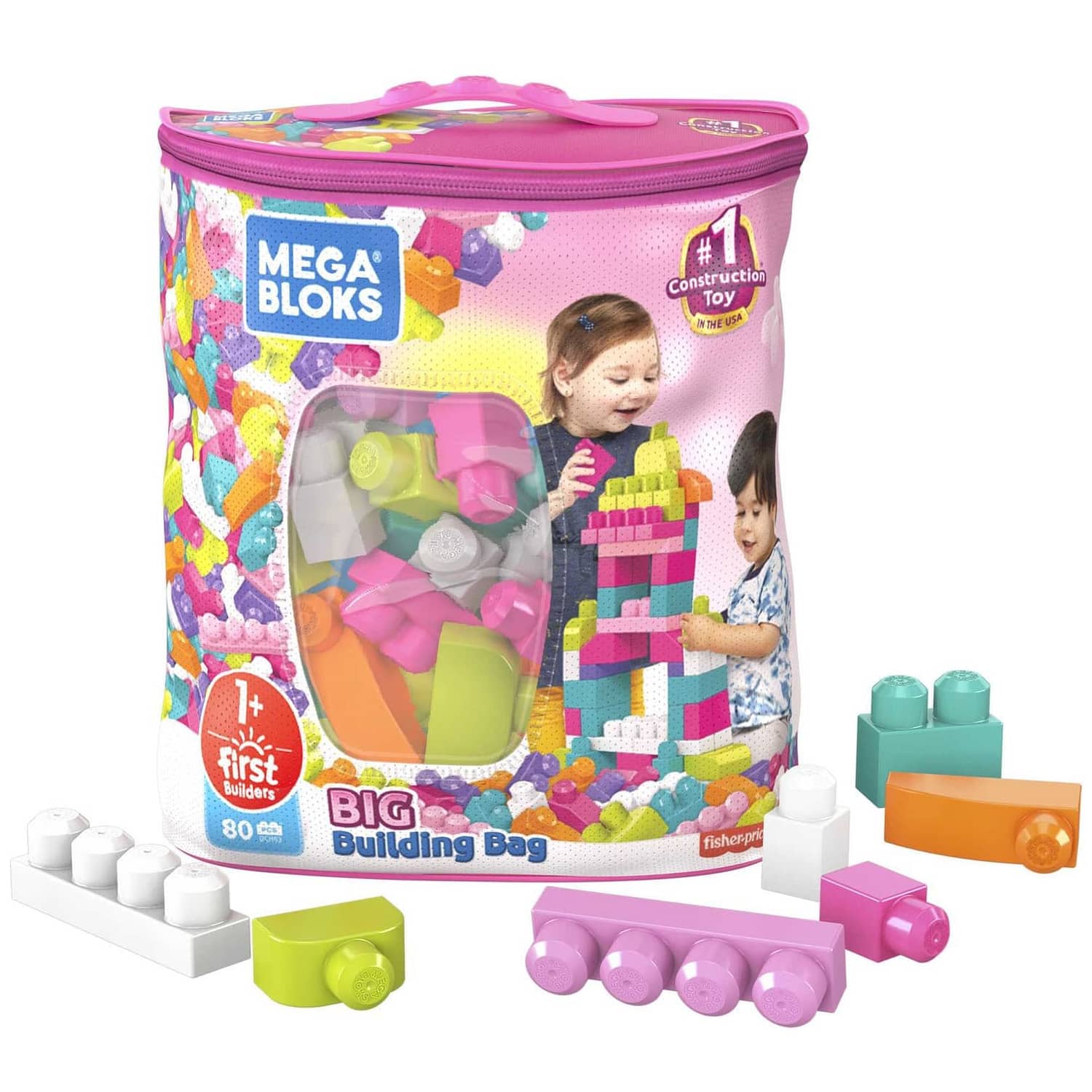 Mega Bloks - First Builders Big Building Bag (pink) Mattel