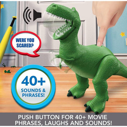 Disney -  Pixar - Toy Story Roarin’ Laughs Rex Moving & Talking Dinosaur Figure 28cm