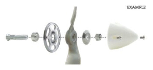 TY1 -  ELECTRIC SPINNER 38MM 3MM COLLET RED