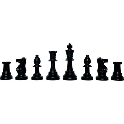 Lets Play Games - Classics Club Chess Set 20-inch - Portable Rubber Roll Up Brown Woodgrain Look