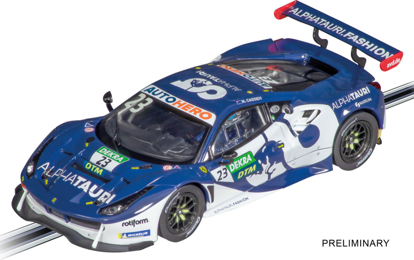 Carrera -  Evolution 1:32 - Ferrari 488 Gt3 alphatauri Af Corse No.23 DTM Slot Car Also Suits Scalextric