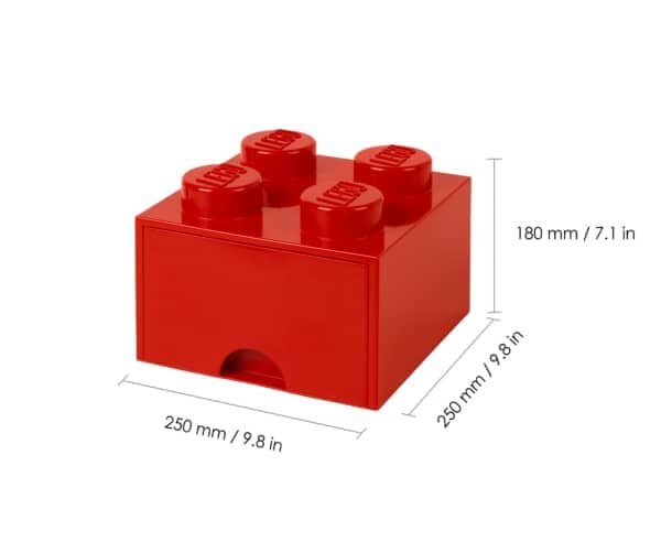 LEGO Storage Brick Drawer 4 (1 Drawer) Red 4005 - Room Copenhagen