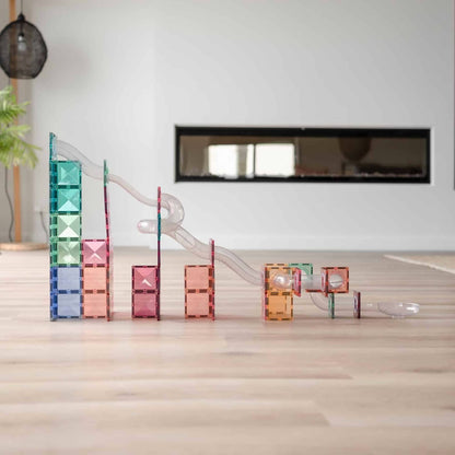Connetix - Magnetic Tiles Pastel Ball Run Expansion Pack 80pc