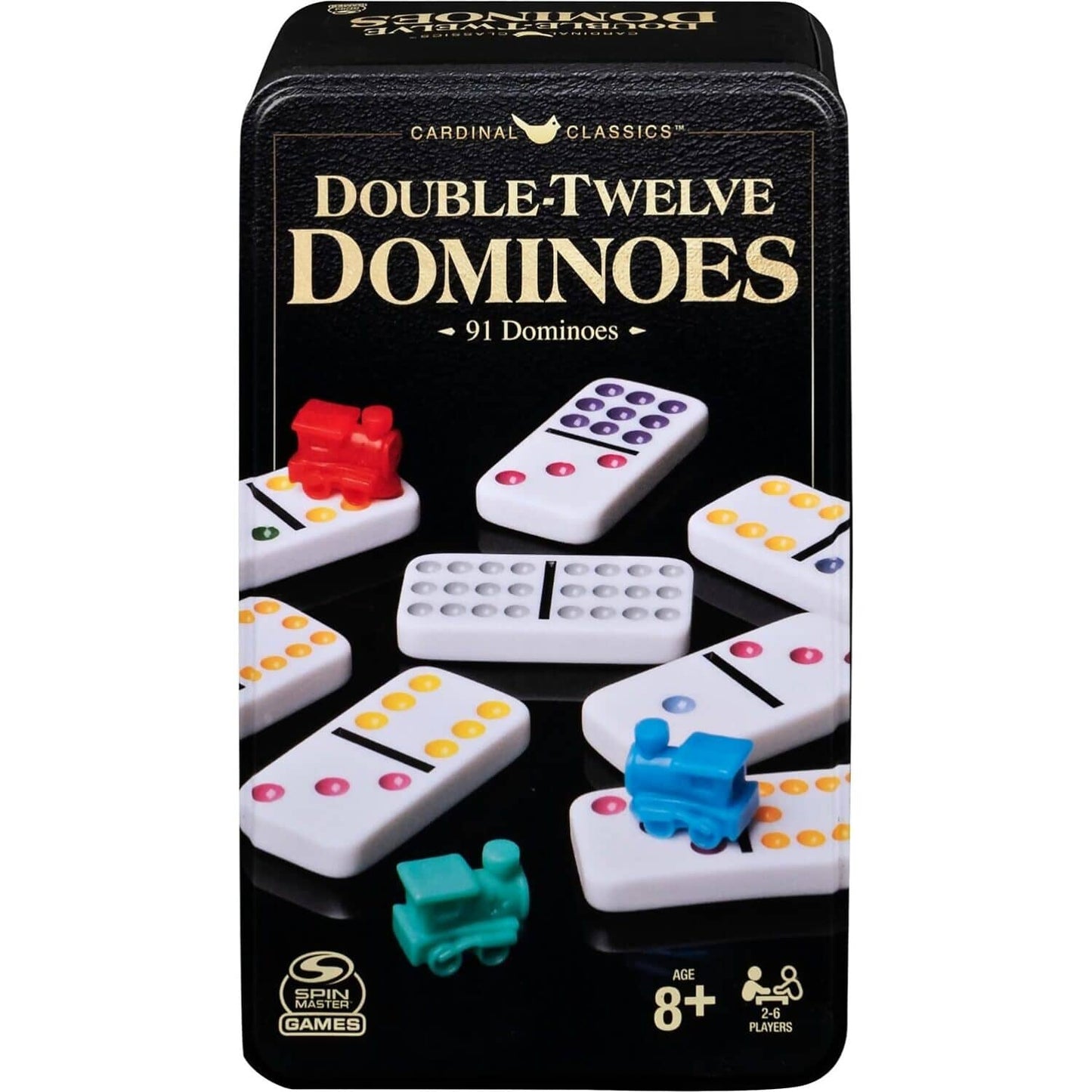 Cardinal -  Classics - Double-Twelve Coloured Dominoes - Spin Master