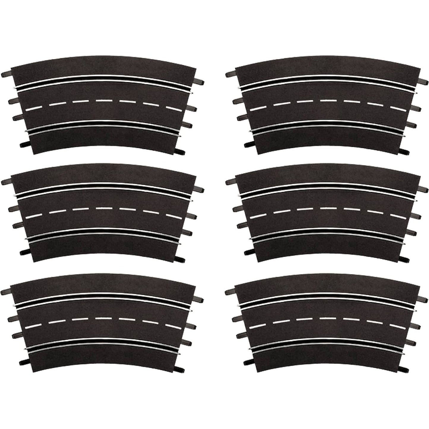 Carrera -  Digital 1:32 Accessories - Curve Track 3/30° 6 x track sections corner set 30 degrees each - Slot Car Track Accessories also Suits 1:24 & Evolution