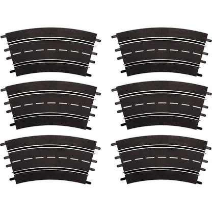 Carrera -  Digital 1:32 Accessories - Curve Track 3/30° 6 x track sections corner set 30 degrees each - Slot Car Track Accessories also Suits 1:24 & Evolution