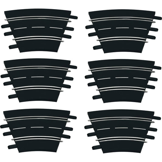 Carrera -  Digital 1:32 Accessories - Curve Track 1/30° 6 x track sections corner set 30 degrees each - Slot Car Track Accessories also Suits 1:24 & Evolution