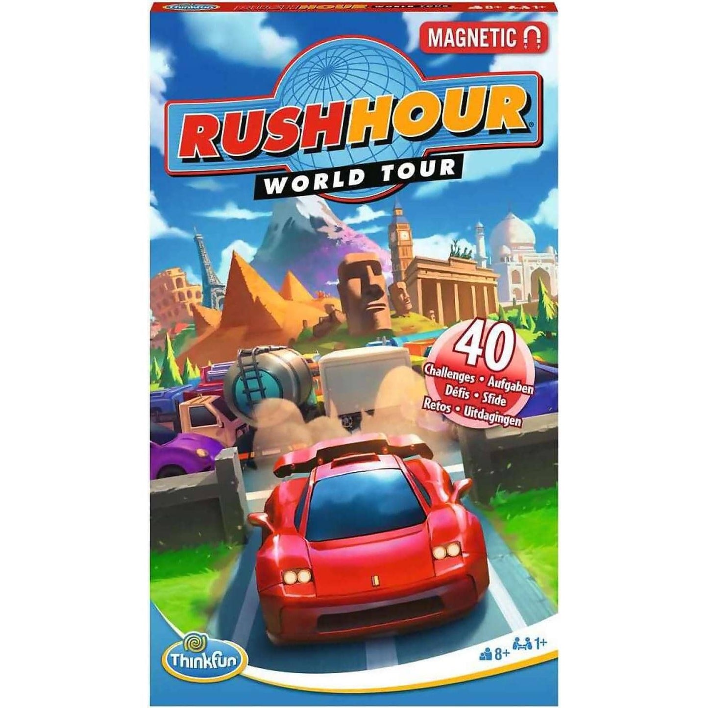 Thinkfun -  Rush Hour World Tour Magnetic Travel Puzzle