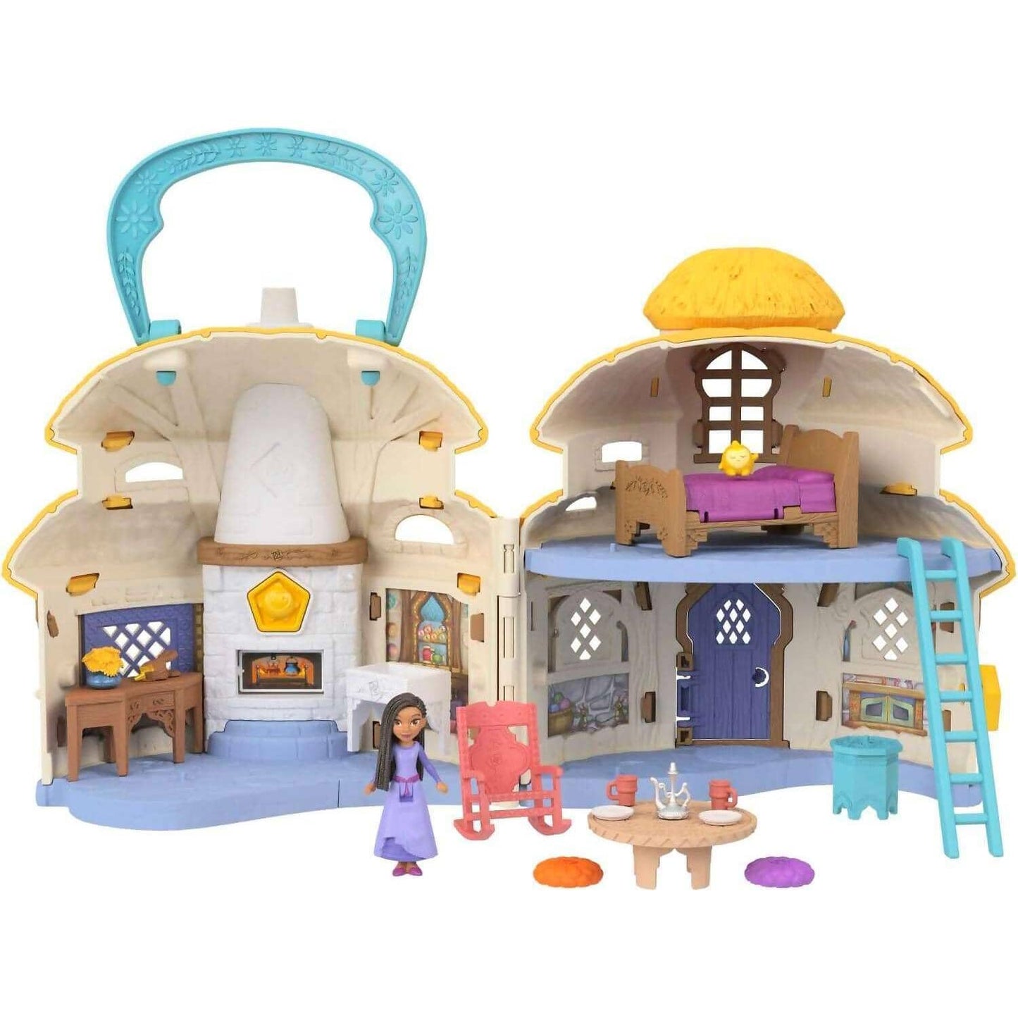 Disney -  Wish - Mini Doll & Dollhouse Playset Asha Of Rosas Cottage With Micro Doll Star Figure & 15+ Furniture & Accessories Travel Toys
